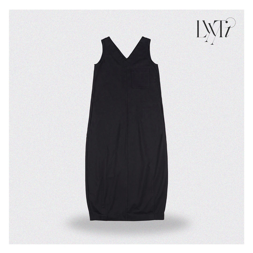 法式正反两穿针织棉连衣裙