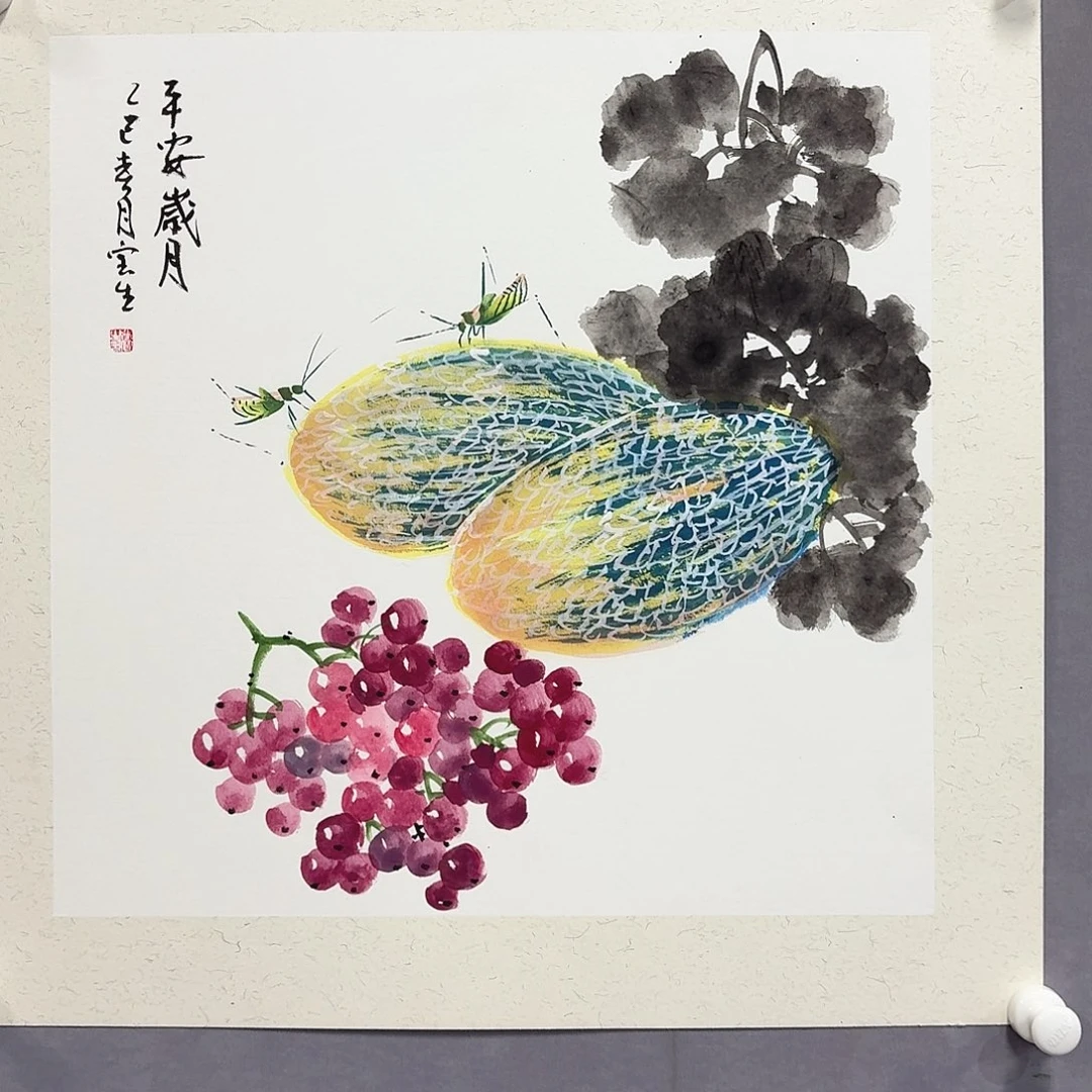 国画亲笔手绘放心去藏