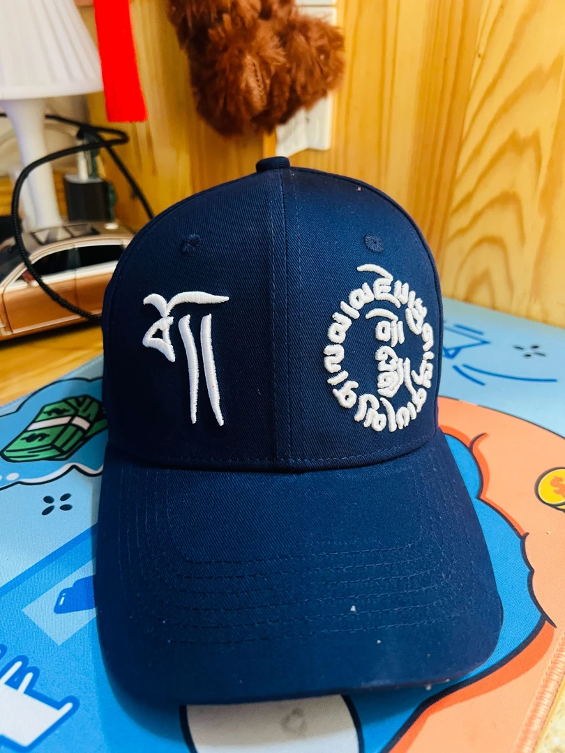 刺绣印花时尚藏青显脸小鸭舌帽鸭舌帽帽子户外棒球帽休闲民族风