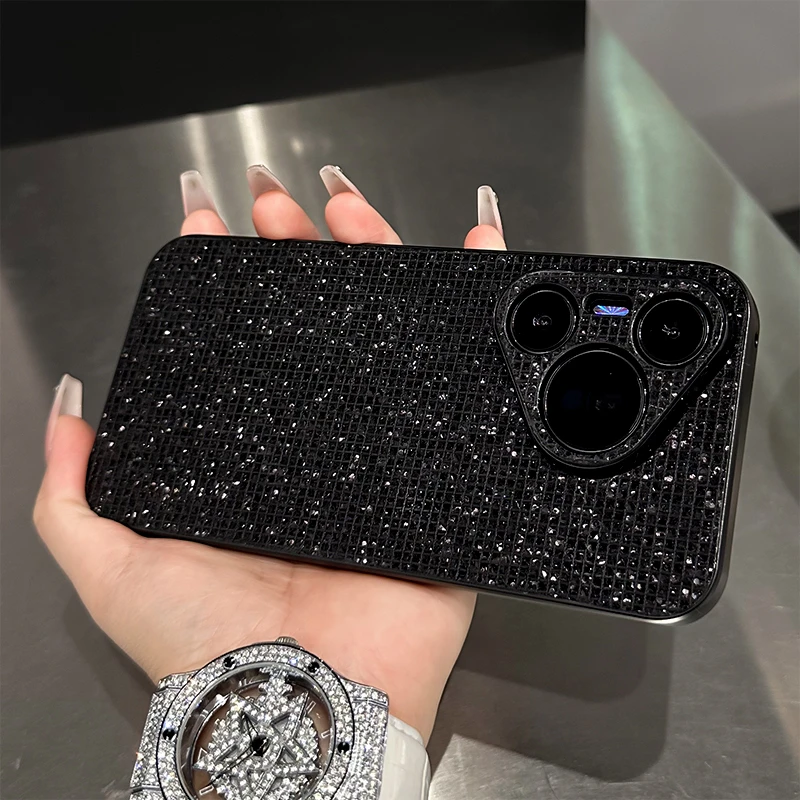 适用华为Pura80/80Pro手机壳配件闪钻亮片全包p80pro+手机保护套