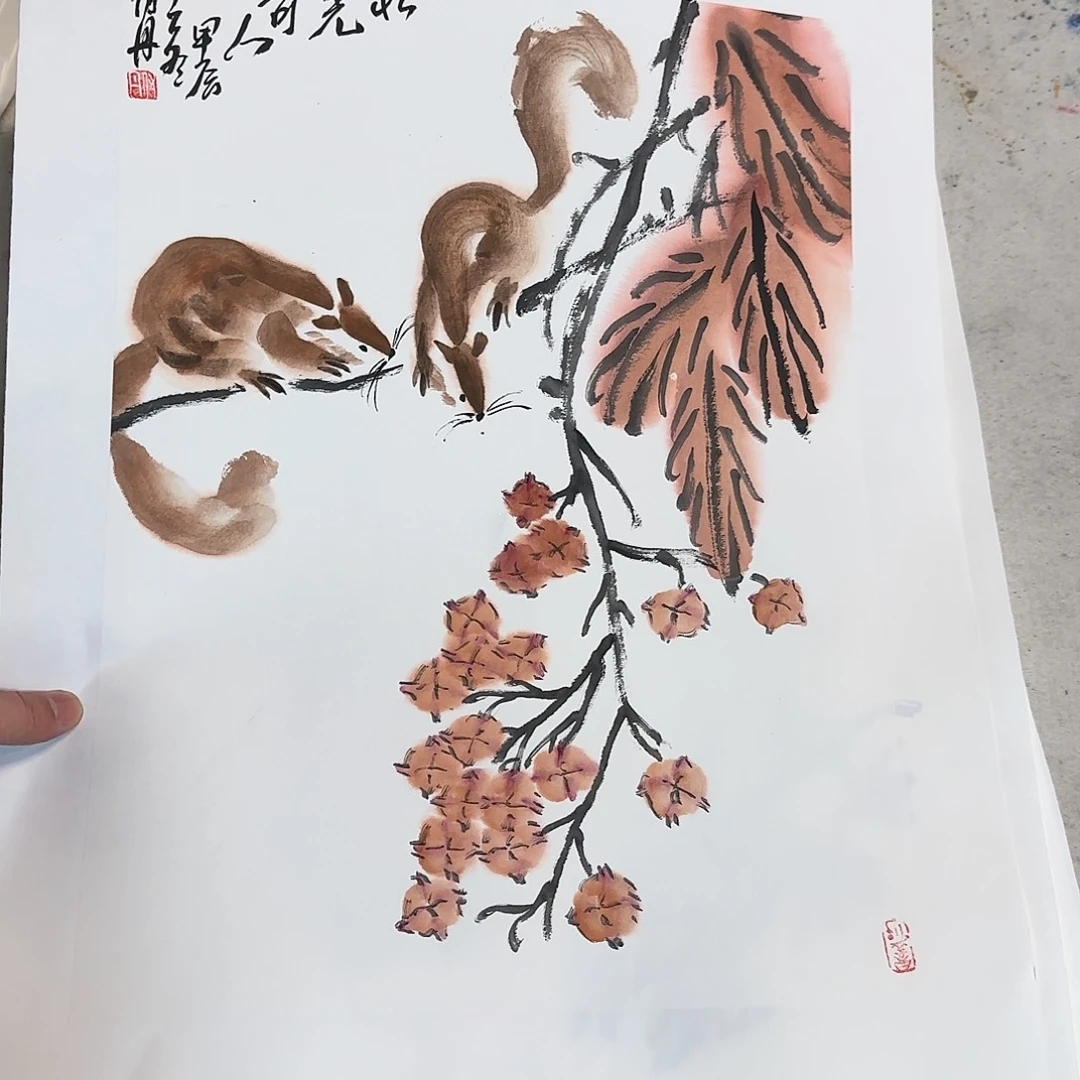 国画大*付丹老师手绘作品