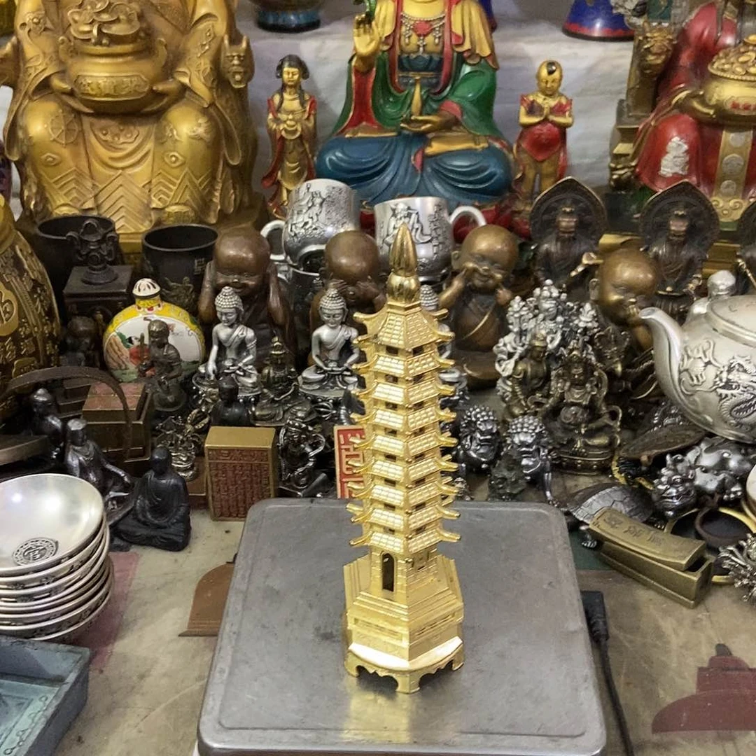 贻*老杨，黄铜摆件，老杨黄铜