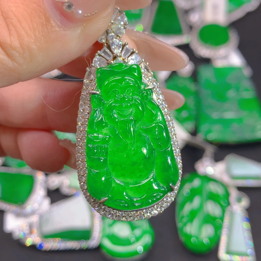 翡翠银S925镶嵌颈饰111111111111