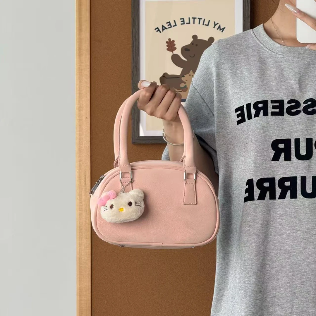 一张同学【长约20宽7高13单位厘米】时尚手提单肩斜跨包C3237粉