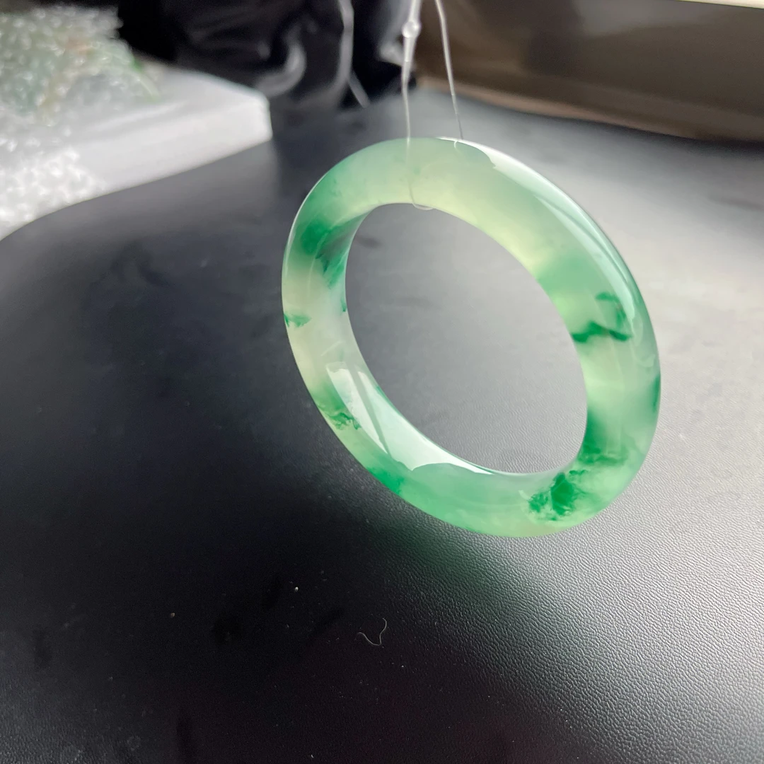 14号非洲翠 高冰手镯 冰底飘花  高品质美货