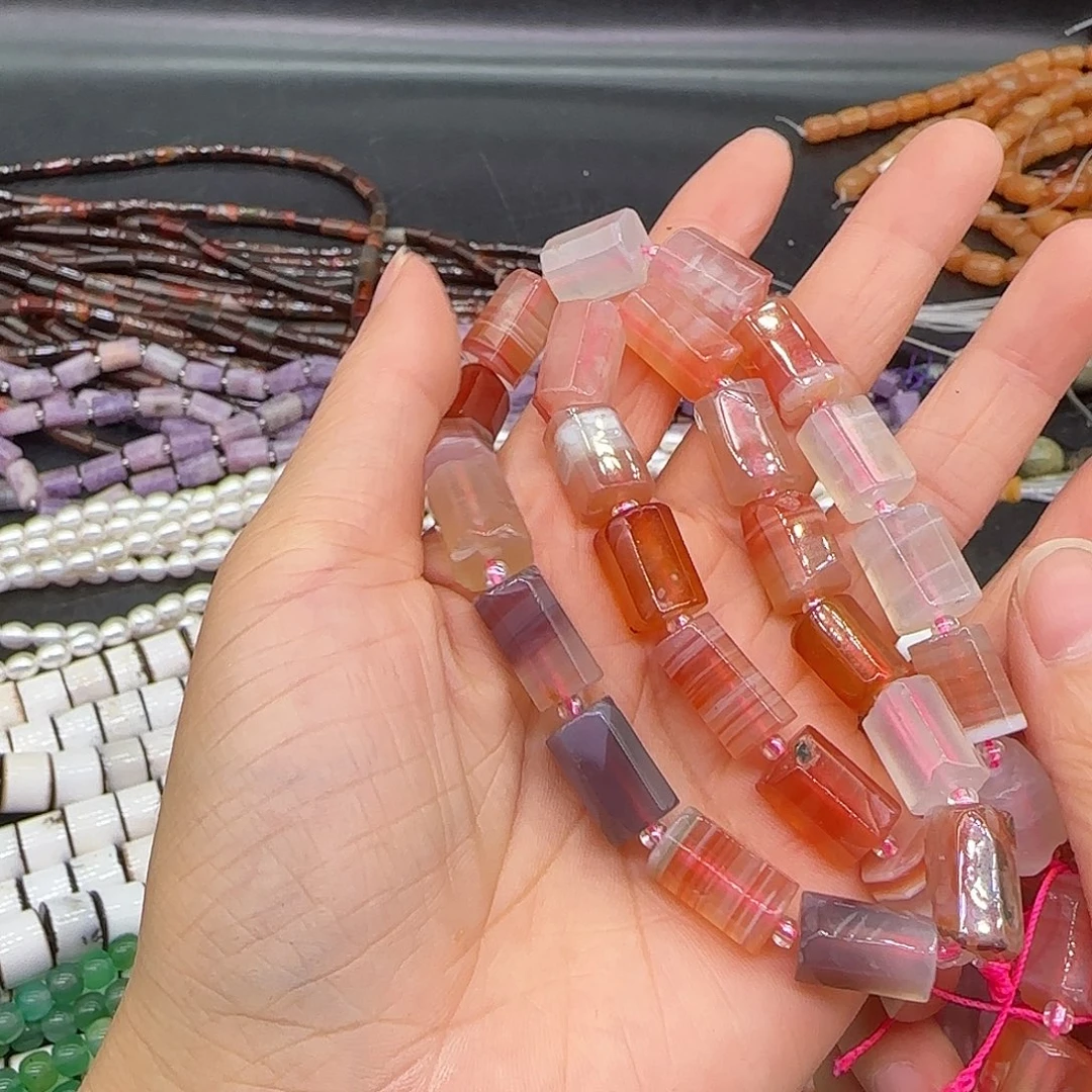 玛瑙/玉髓合金珠宝半成品波斯湾玛瑙9mm一条