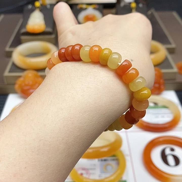 石英质玉（黄龙玉）未镶嵌手串