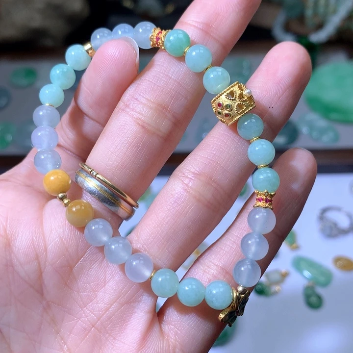 翡翠手链未镶嵌手串