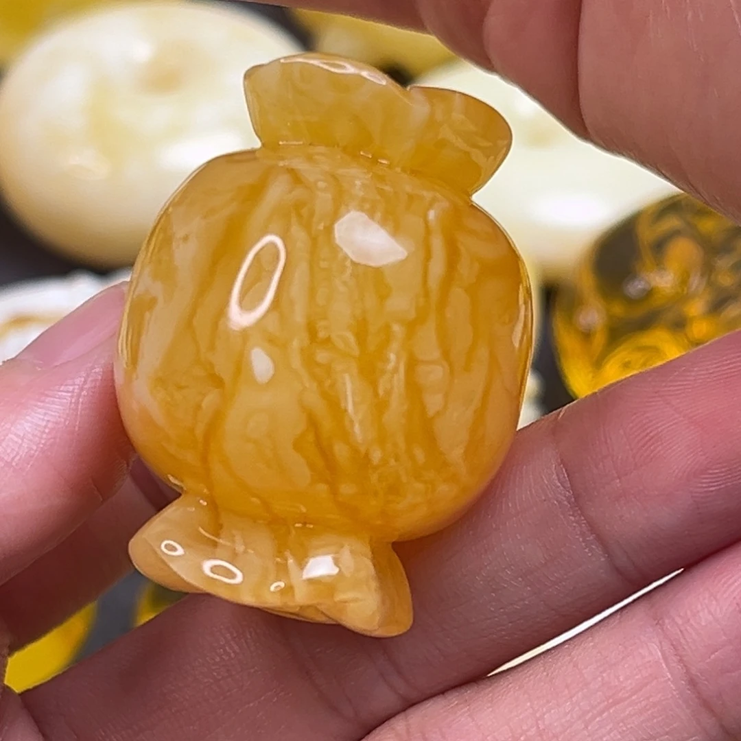 琥珀裸石未镶嵌糖果