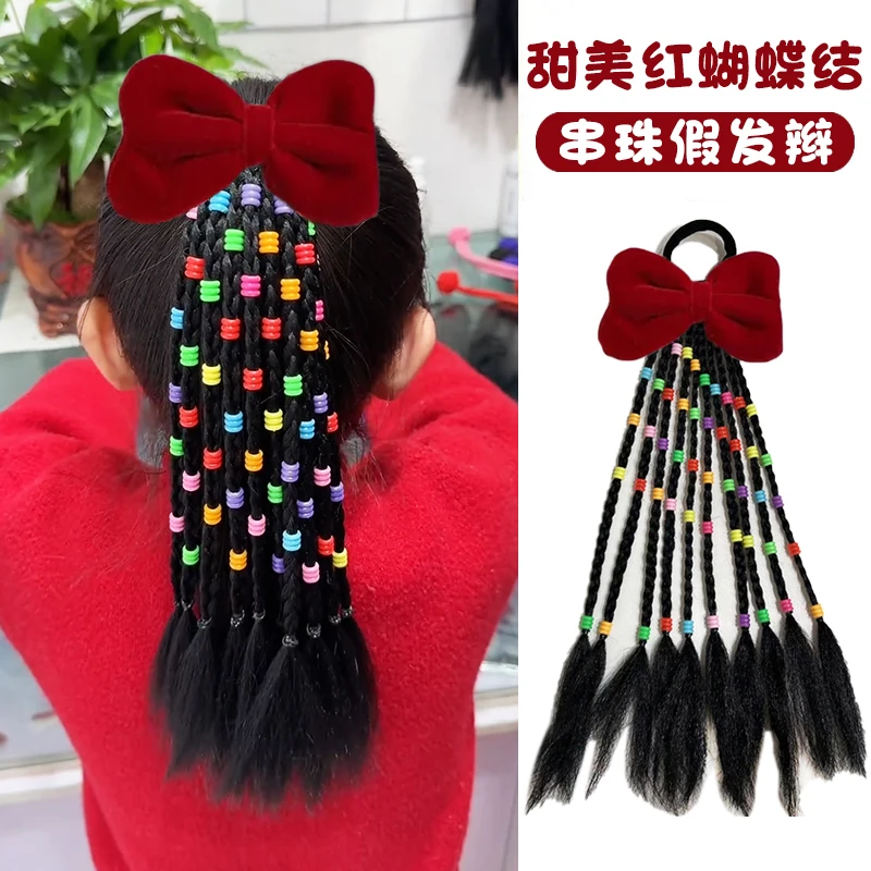 【梦蜜】假发马尾辫女童扎头发辫子宝宝拳击辫童编发绳脏脏辫造型