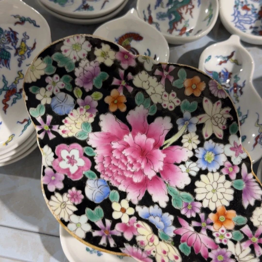 手绘瓷器，全部处理