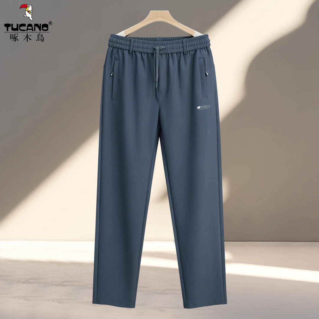 TUCANO/啄木鳥803秋冬中老年裤子男士休闲裤宽松直筒长裤