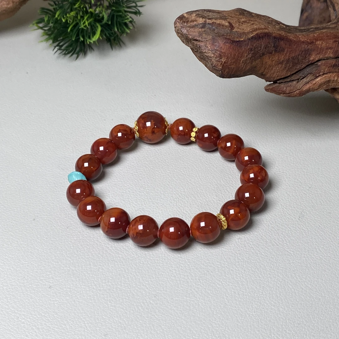 【央网专属】18K南红玛瑙单圈手串 SJB5101901（多样性发其一）