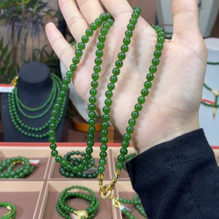 和田玉（碧玉）未镶嵌颈饰6mm