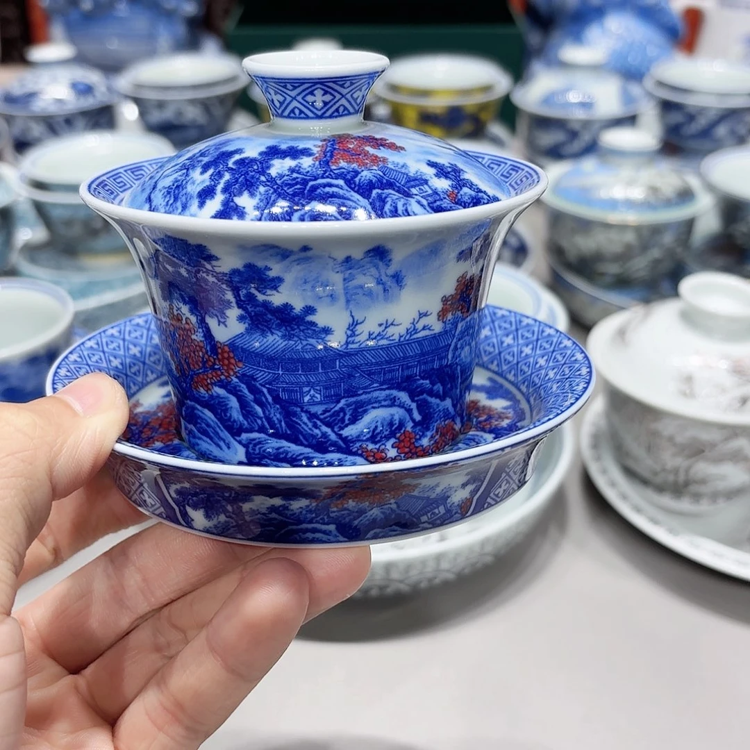 盖碗景德镇高温茶具