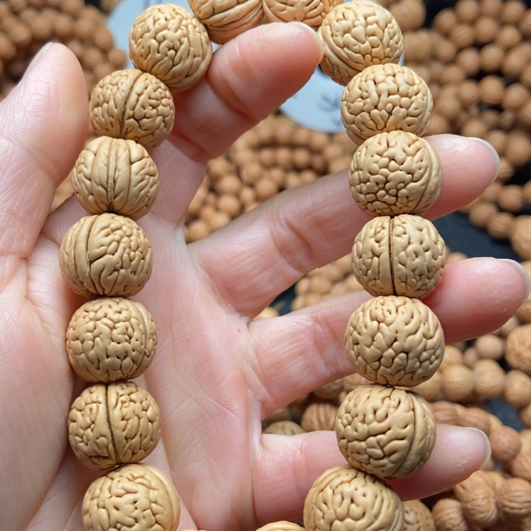 桃核手串盘锦肌肉纹16尺原皮原色全品无修