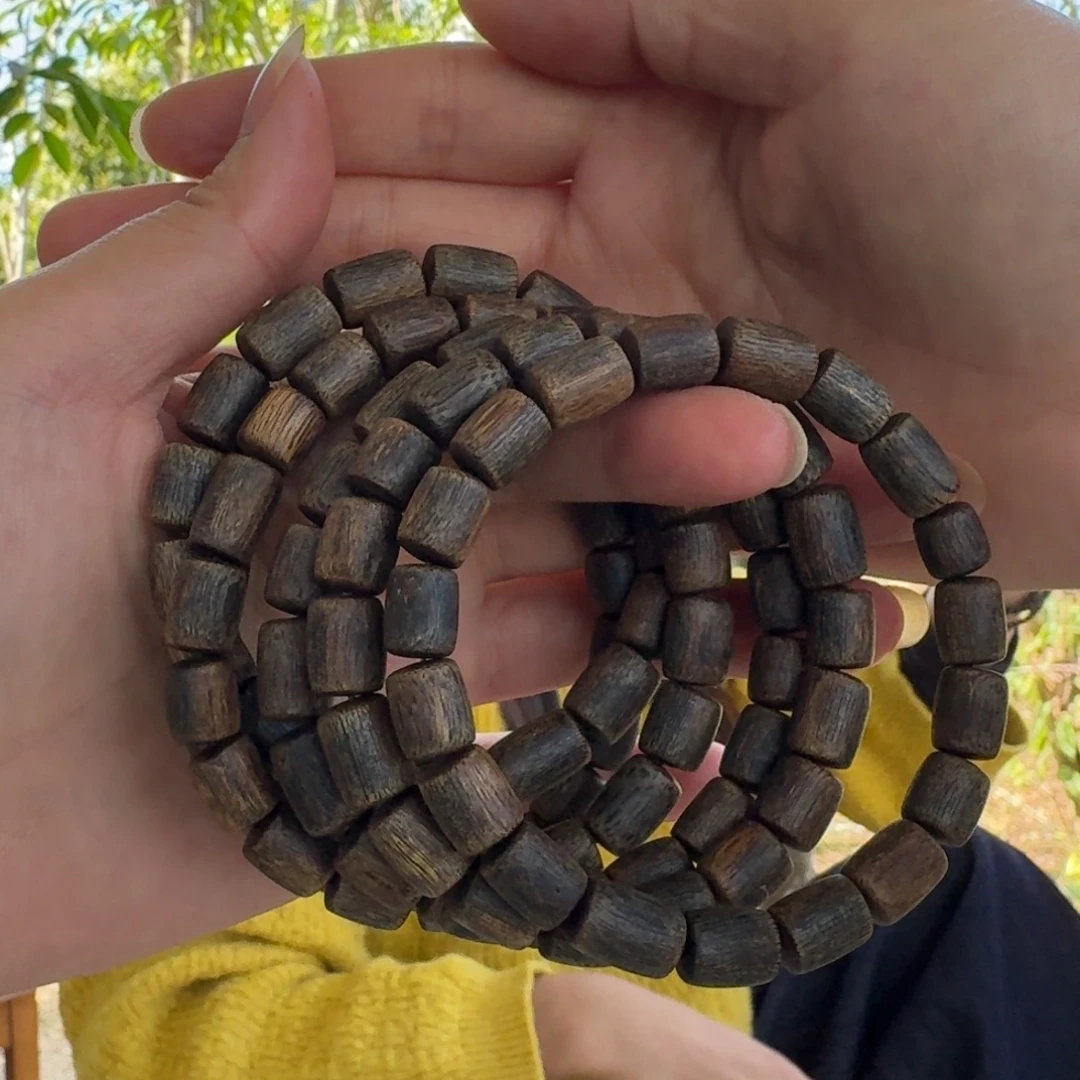 手串沉香绿奇楠沉水单圈约0.8-10多样性发一条
