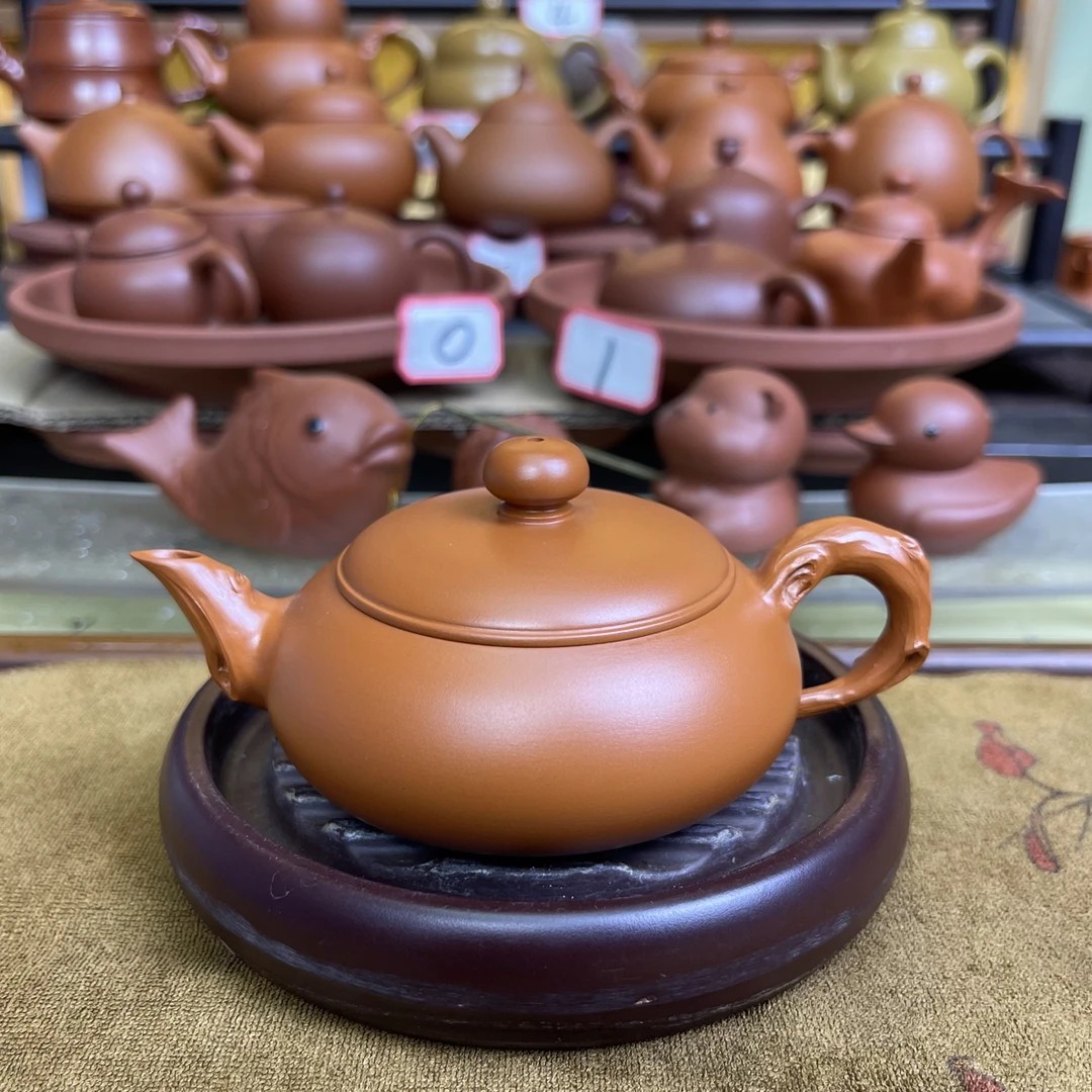 花器【明炉+水平+葫芦瓜】潮州手拉壶原矿薄胎鸡蛋黄全手工泡茶壶