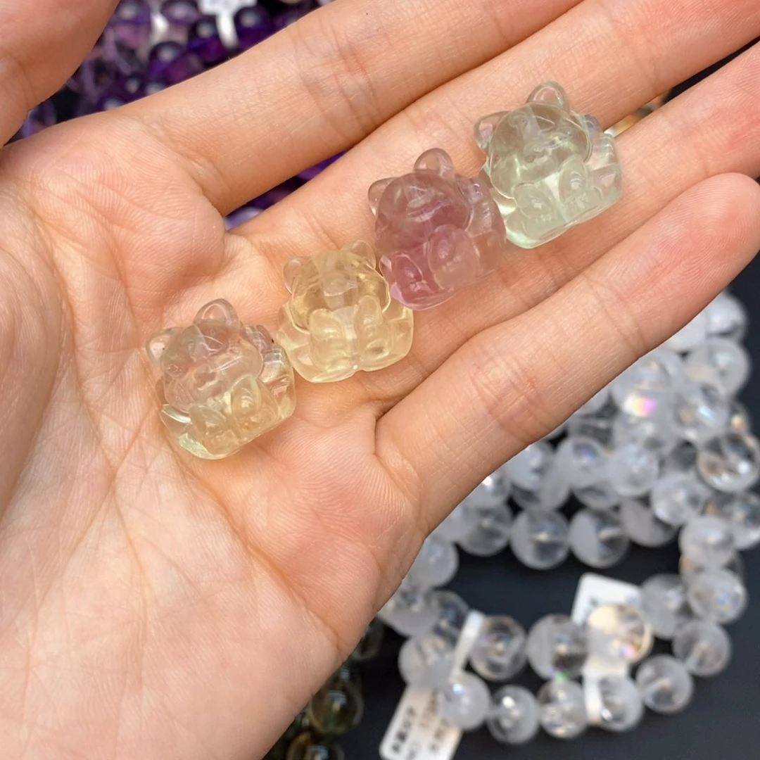 水晶手串未镶嵌1荧石九尾狐