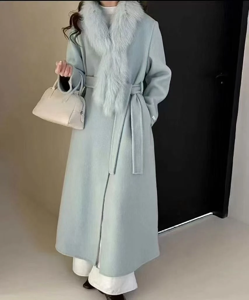 大衣风衣气质轻奢时尚白发网红显瘦收腰猫咪韩版
