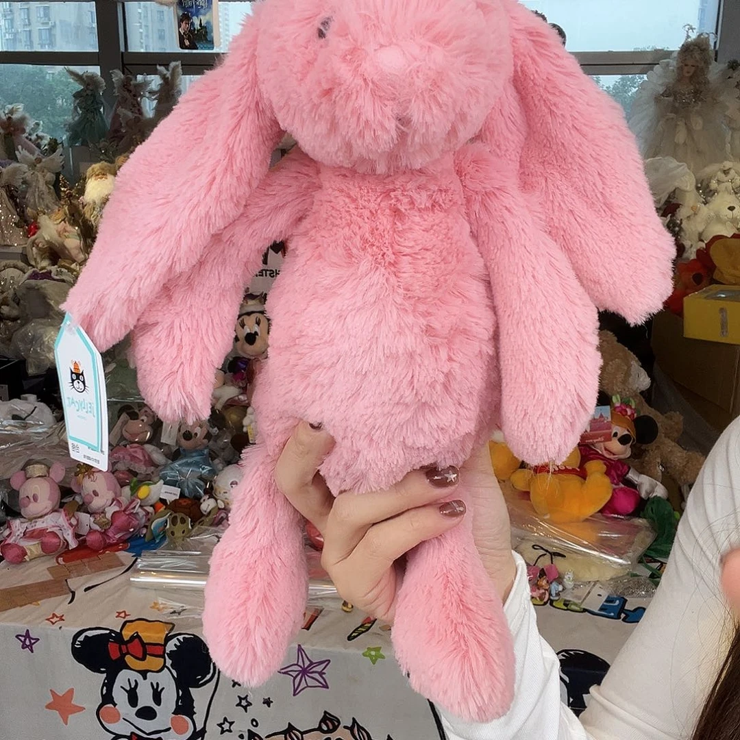 毛绒14号水粉色兔子