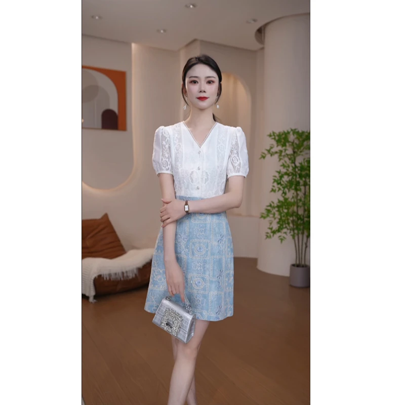 【语馨服饰】2122夏季新款气质百搭显瘦短袖连衣裙