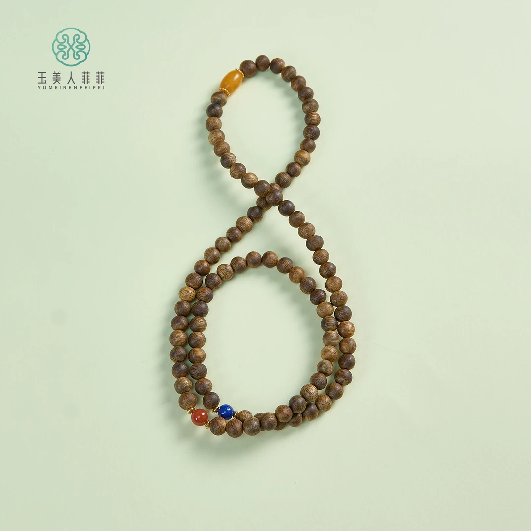 增香沉香木 石惑珠宝.三圈手串约6mm