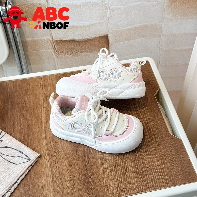 ABC NBOF儿童板鞋女童鞋子春秋款女中大童2025潮流休闲鞋公主鞋