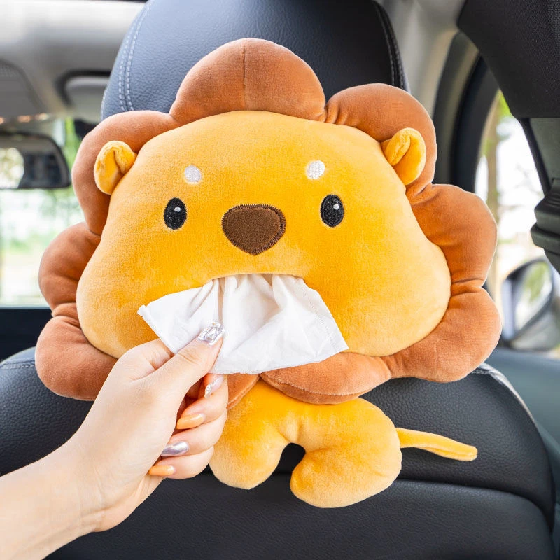 车载纸巾盒创意卡通挂式汽车内抽纸盒可爱网红车