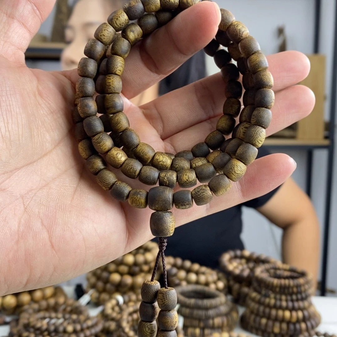 手串沉香用****0奇楠沉香古珠0.7多圈20.5克