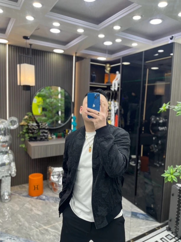 SH轻奢时尚高端男士潮流提花休闲夹克外套9197