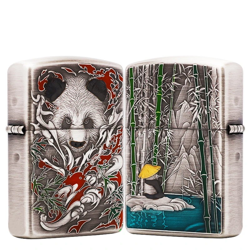 ZIPPO/之宝打火机【功夫熊猫】盔甲机原装正品煤油火机DYJ1