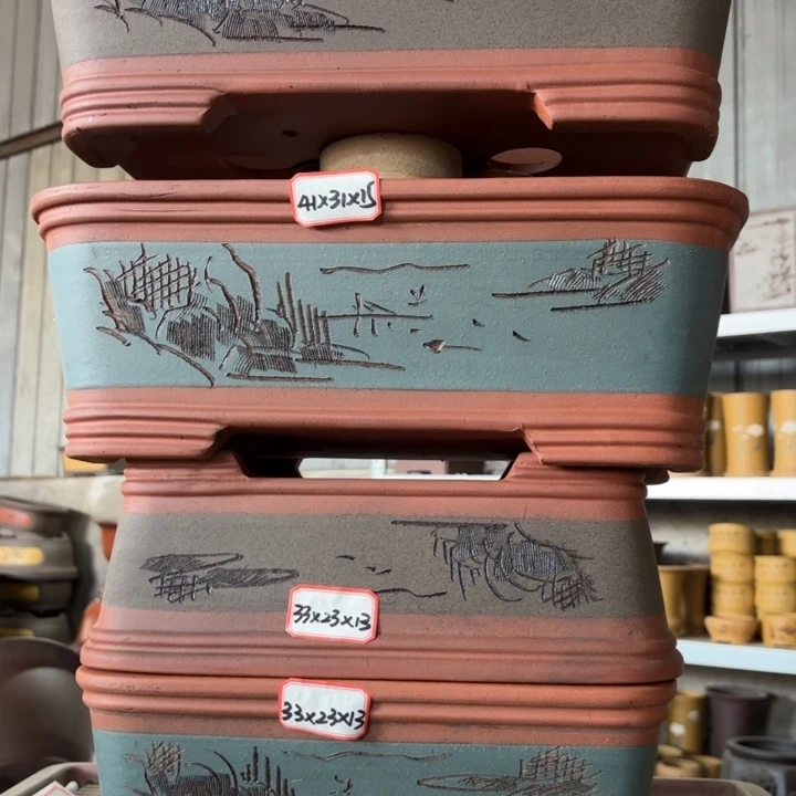 紫砂花盆128-4。