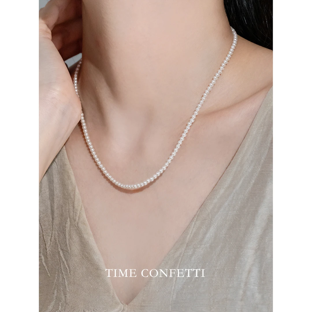 链子925银 【孙二娘】拍不悔-轻奢气质百搭轻奢通勤珠珠项链TC 6369