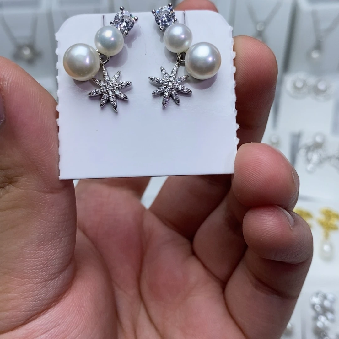 耳饰未镶嵌淡水珍珠