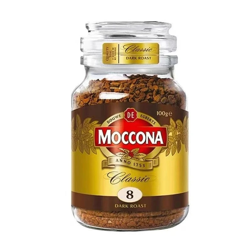 moccona摩可纳速溶铁8咖啡冻干粉美式黑咖啡冷萃瓶装送勺子杯子