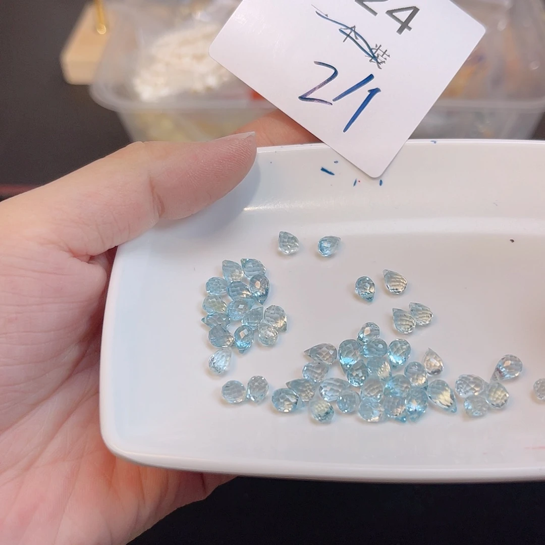 水晶珠宝半成品未镶嵌24 。