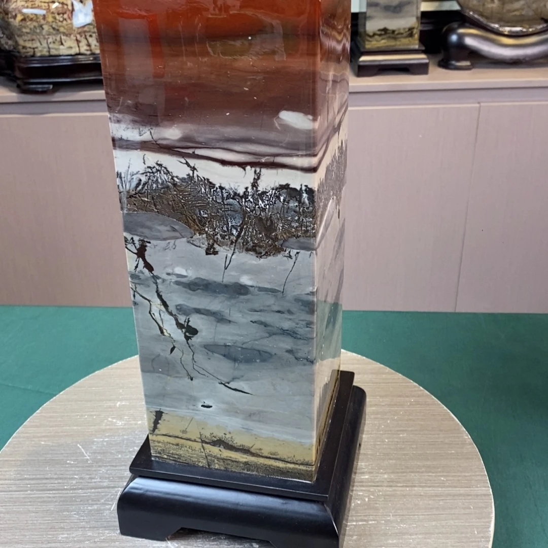 石材广西国画石草花石