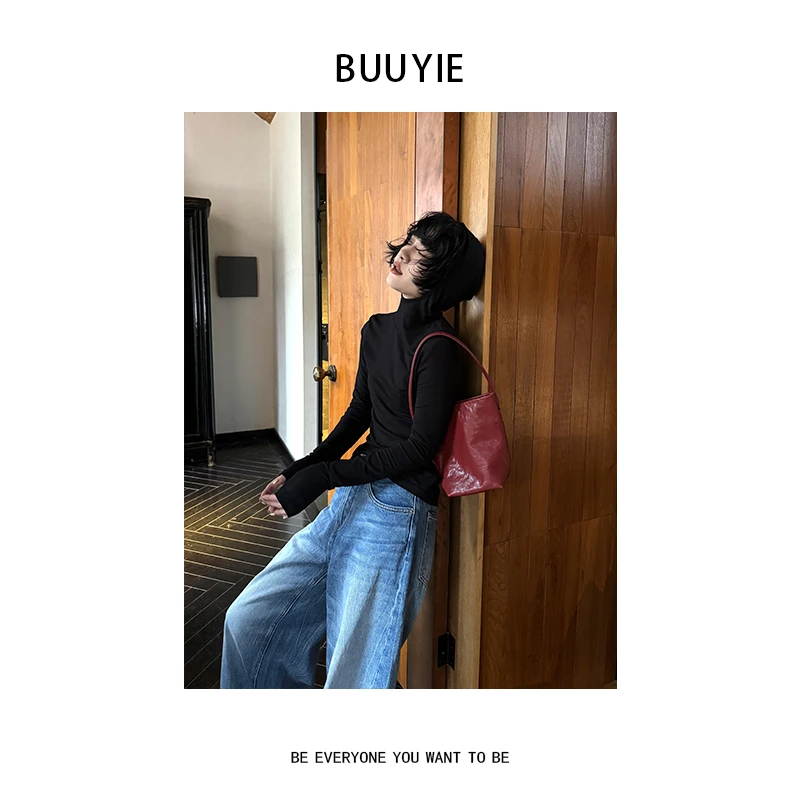 BUUYIE 25SS【歌剧魅影】软糯亲肤连帽长袖打底衫 2470577