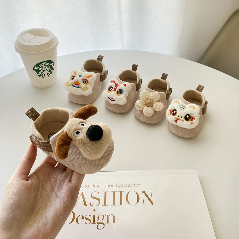 米色婴儿鞋子春秋款男女童小月龄婴幼儿宝宝软底学步鞋复古休闲鞋