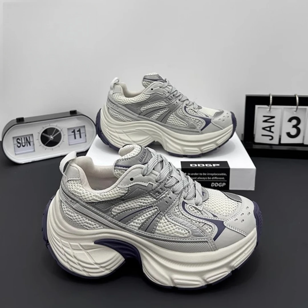 7CM增高老爹鞋女款女鞋夏季透气网红百搭时尚休闲厚底时尚运动鞋