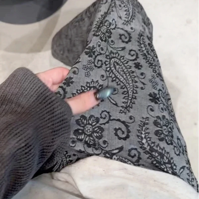 （糖妈）成人棉绸人造棉长裤夏居家【阔腿】裤山东宽松薄款防晒防蚊裤