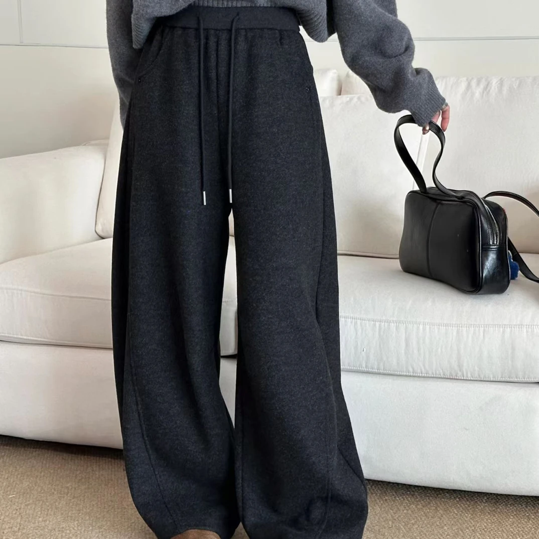 【罗罗严选】35360冬季休闲阔阔裤（裤长100）