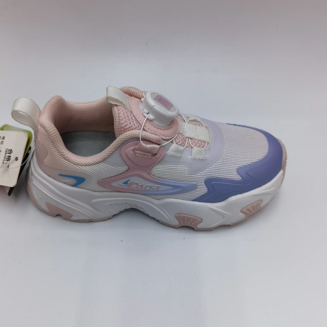 正品永高人童鞋31-37女童网面2024春秋中大童运动鞋防滑透气舒适