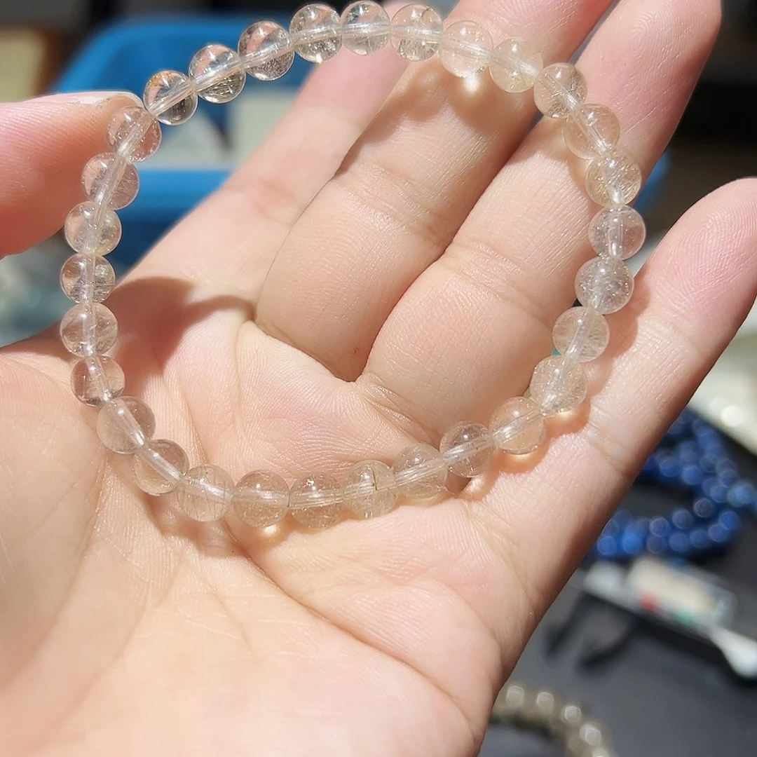 水晶手链未镶嵌魔鬼发晶6毫米80号