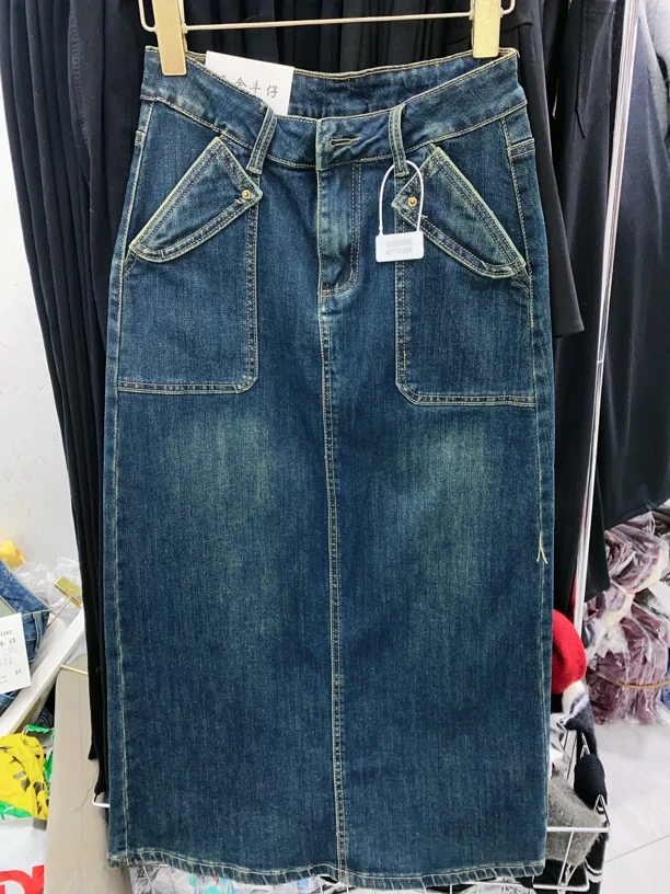 881口袋半身裙牛仔短裙百搭时尚显瘦女士半裙夏季春夏