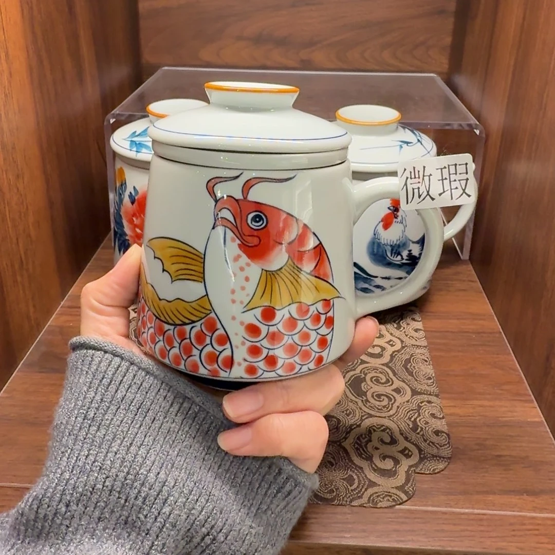 釉下彩纯手绘微瑕