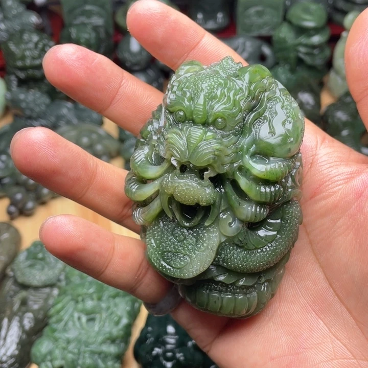 和田玉未镶嵌挂件你*呀