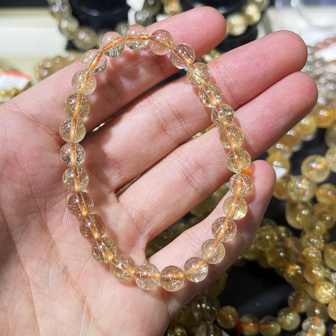 水晶手链未镶嵌纯天然水晶发晶7m