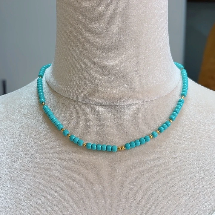 绿松石18K金镶嵌珠宝奇石